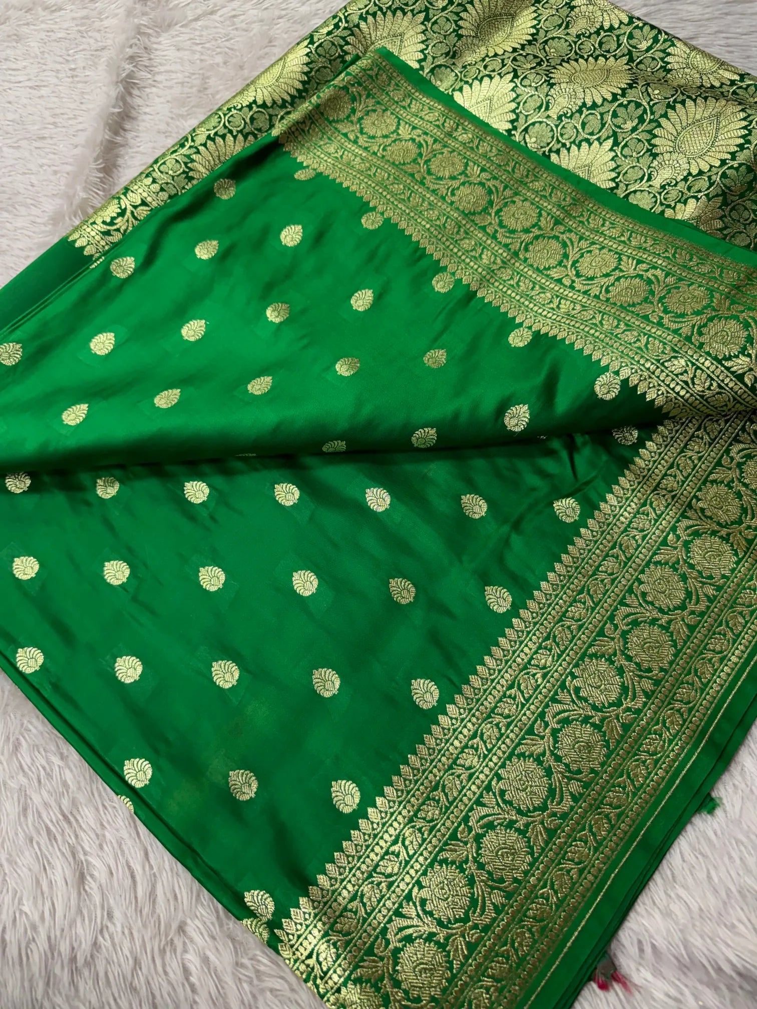 Premium Satin Silk Bridal Banarasi Saree