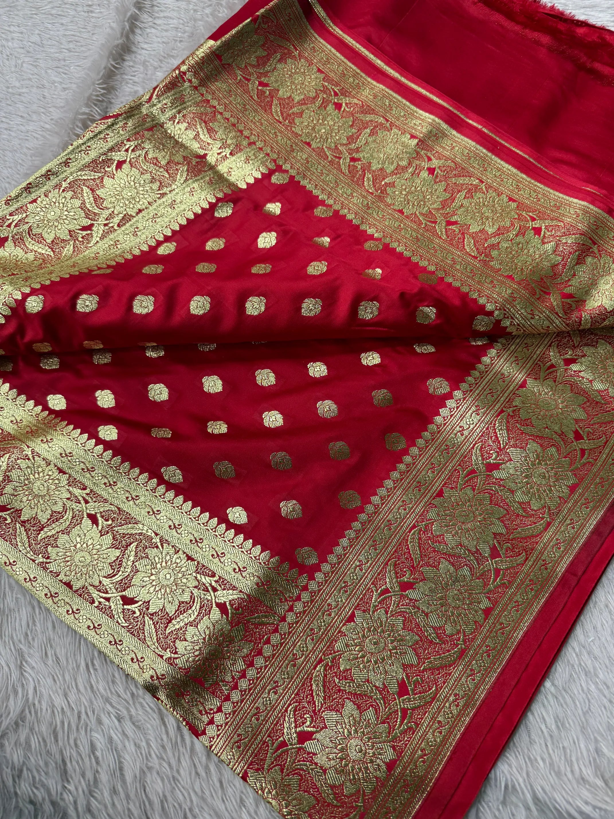 Premium Satin Silk Bridal Banarasi Saree