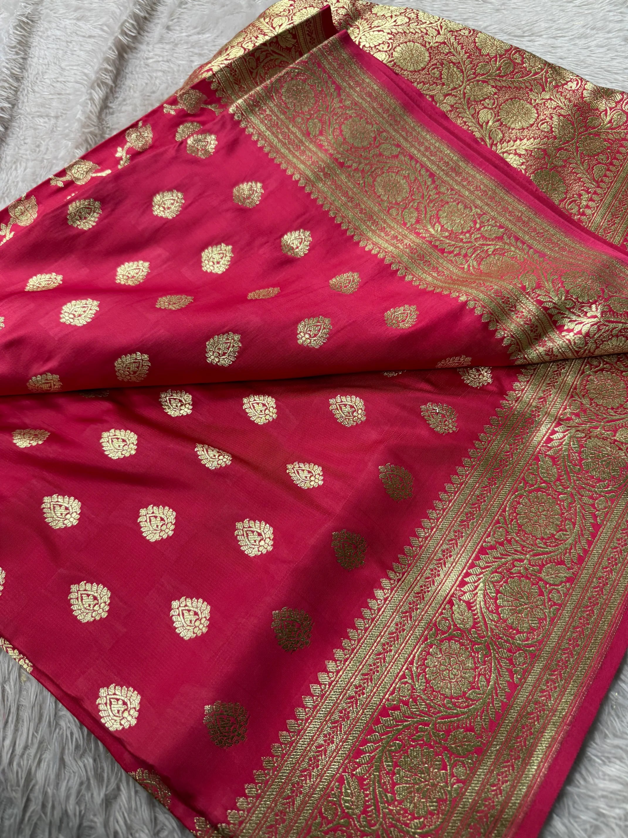 Premium Satin Silk Bridal Banarasi Saree