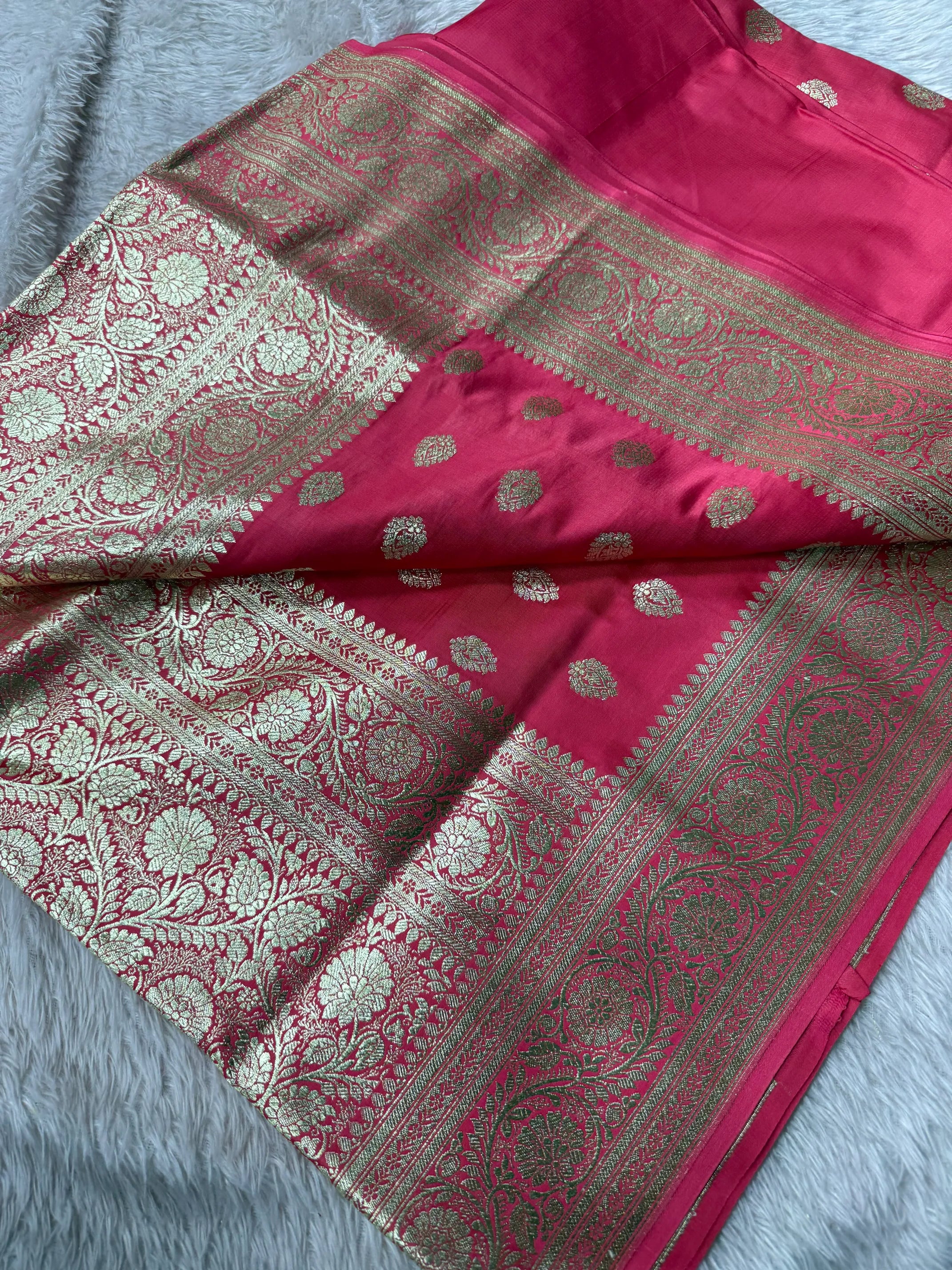 Premium Satin Silk Bridal Banarasi Saree