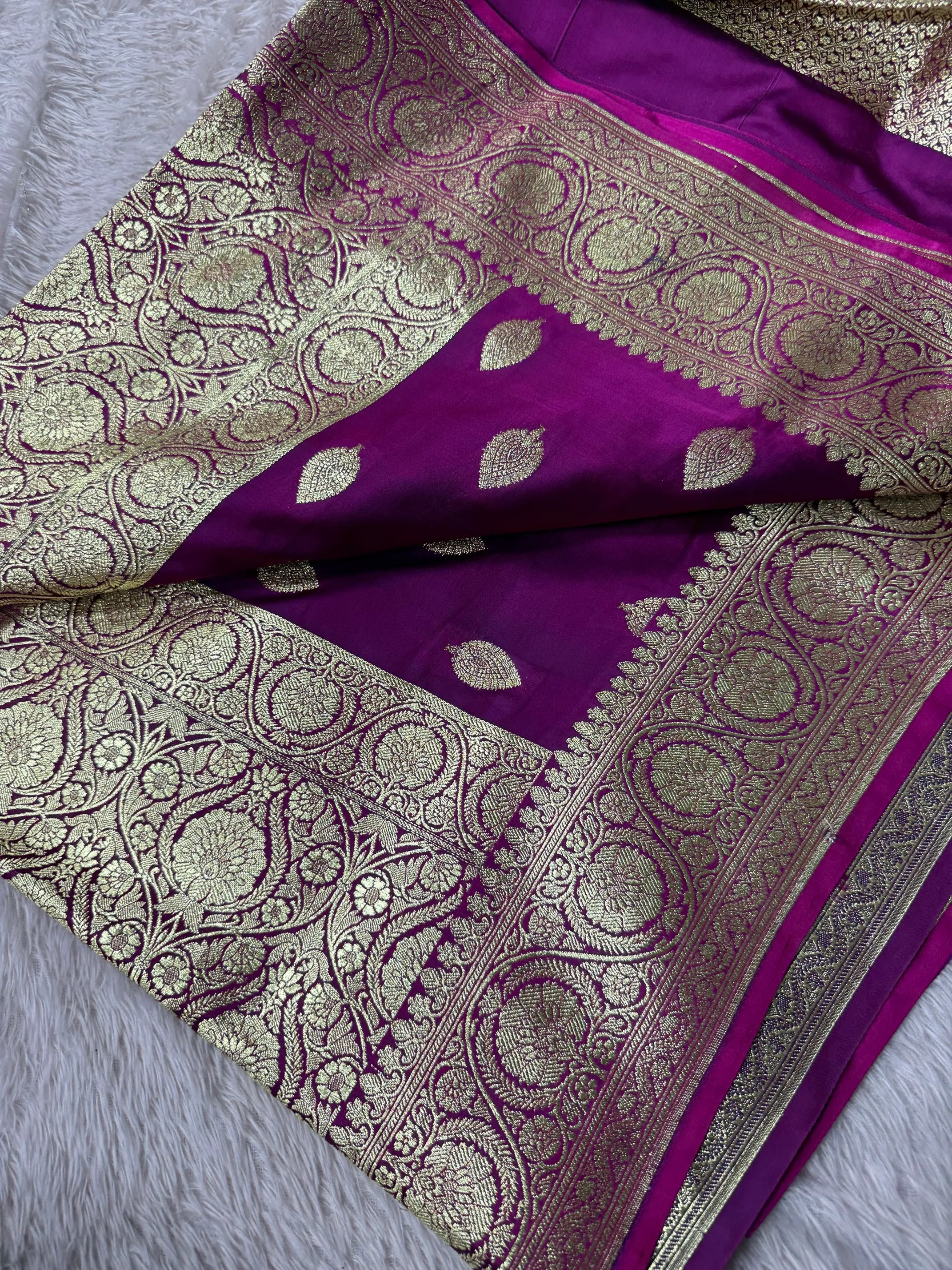 Premium Satin Silk Bridal Banarasi Saree