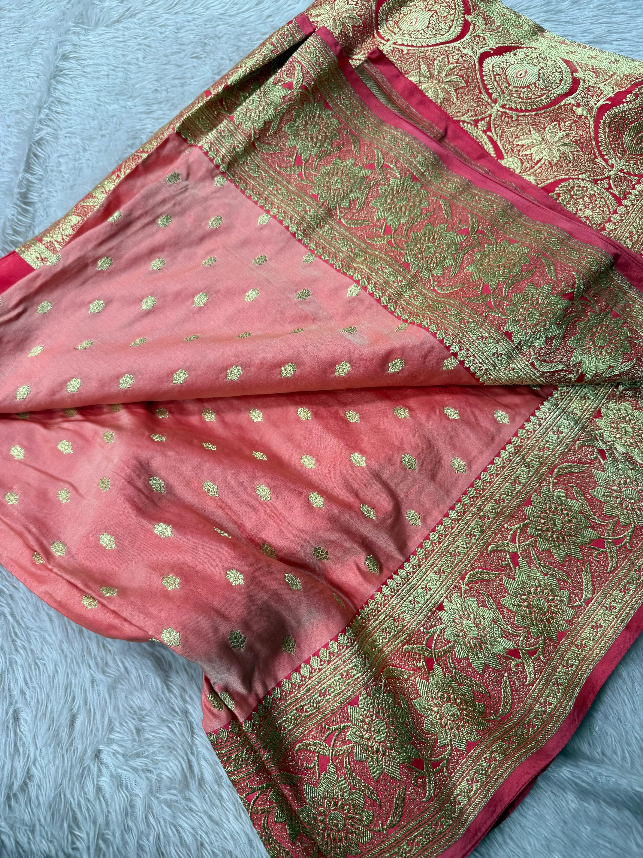 Premium Satin Silk Bridal Banarasi Saree