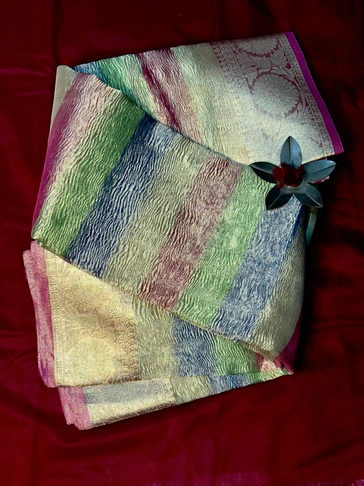 Premium Traditional Crush Tissue Silk Banarasi Saree