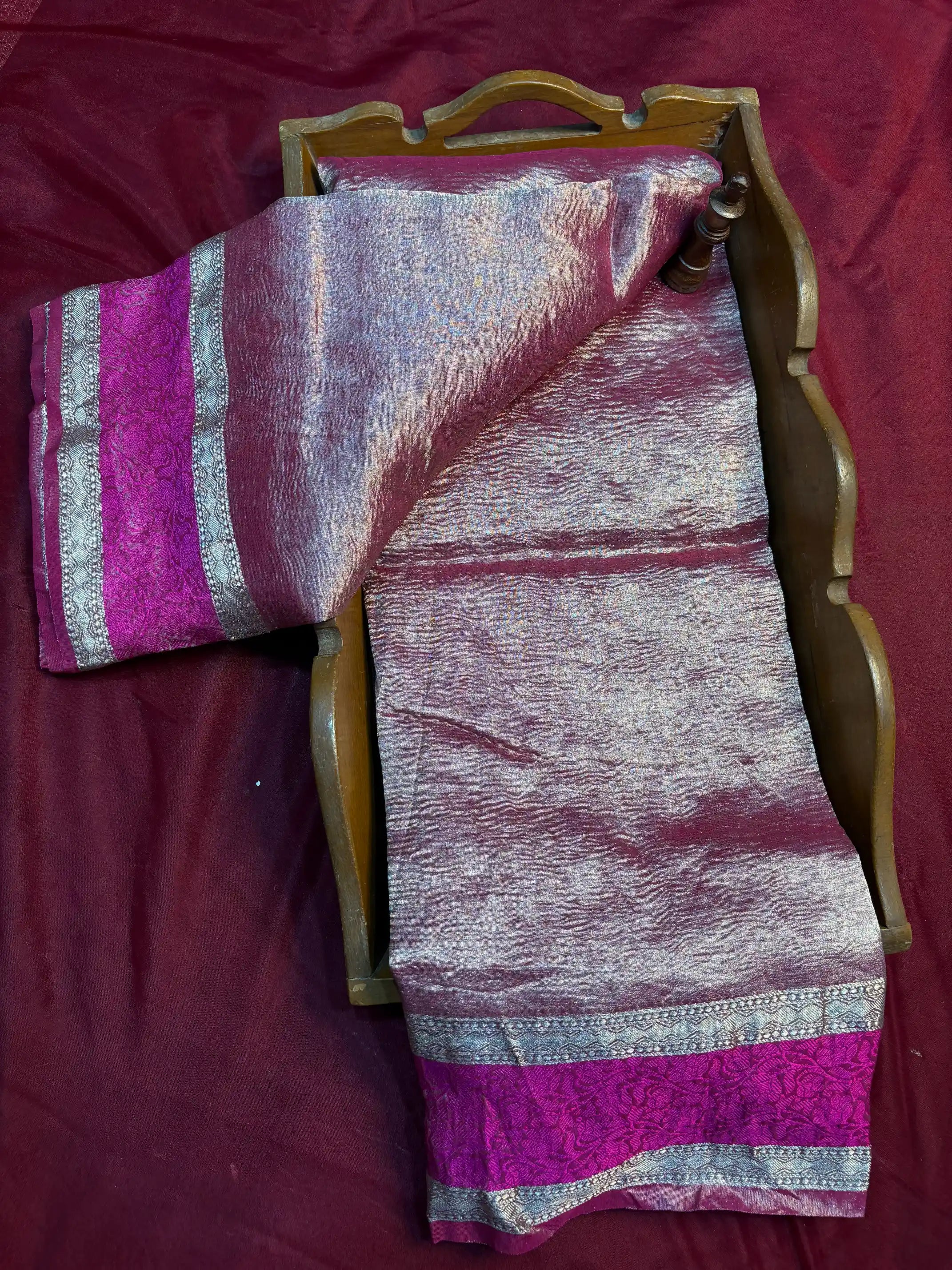 Premium Traditional Crush Tissue Silk Banarasi Saree