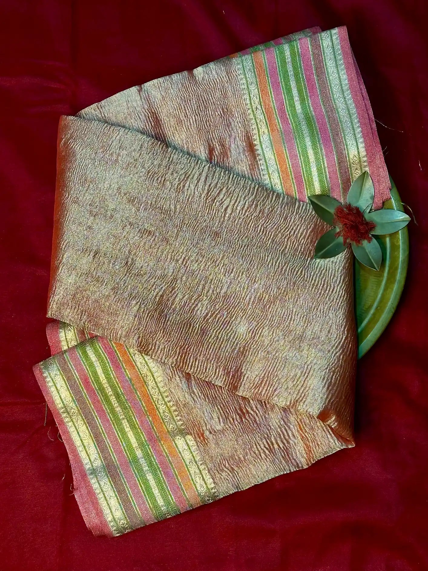 Premium Traditional Crush Tissue Silk Banarasi Saree