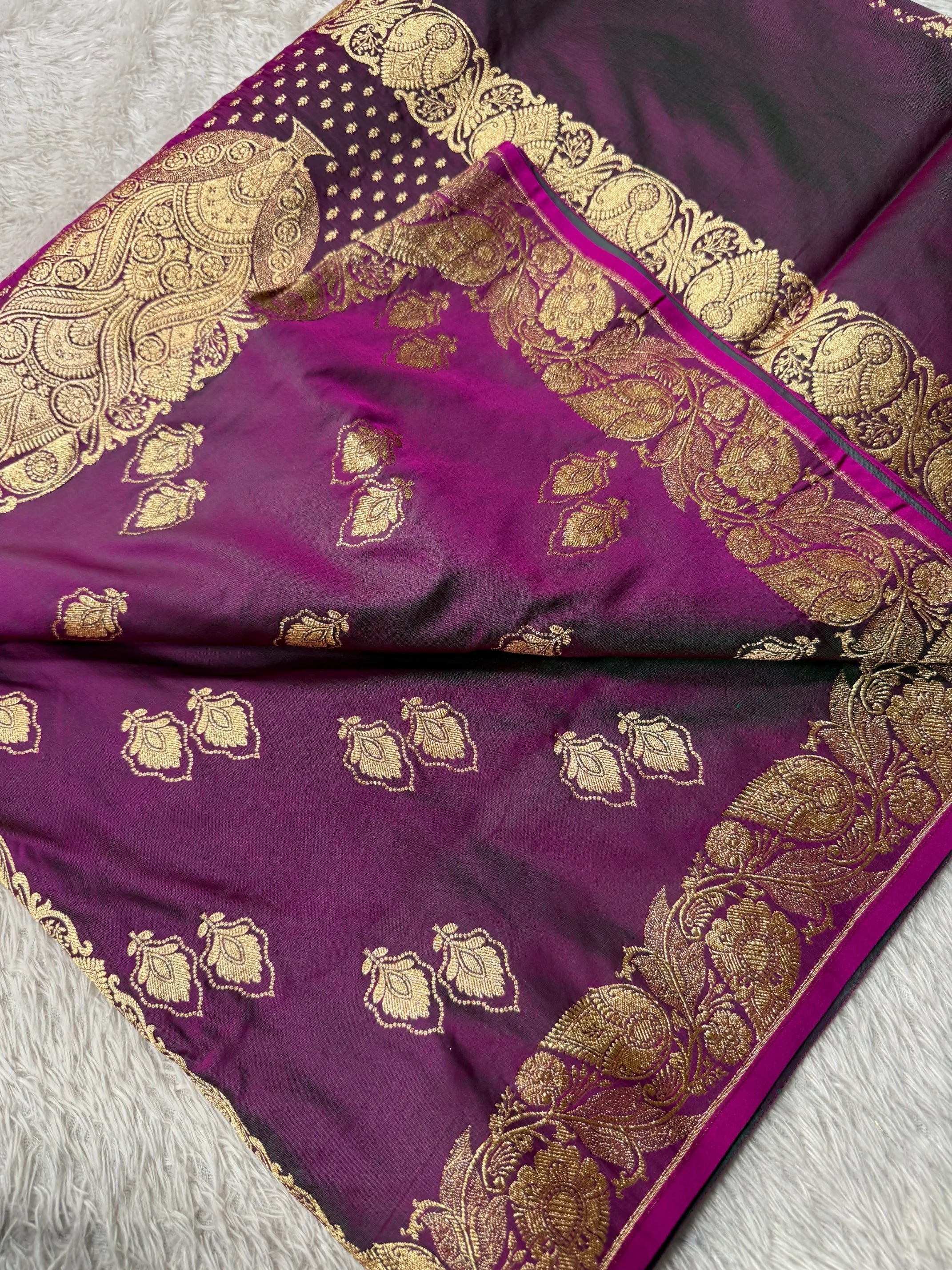 Premium Satin Silk Bridal Banarasi Saree