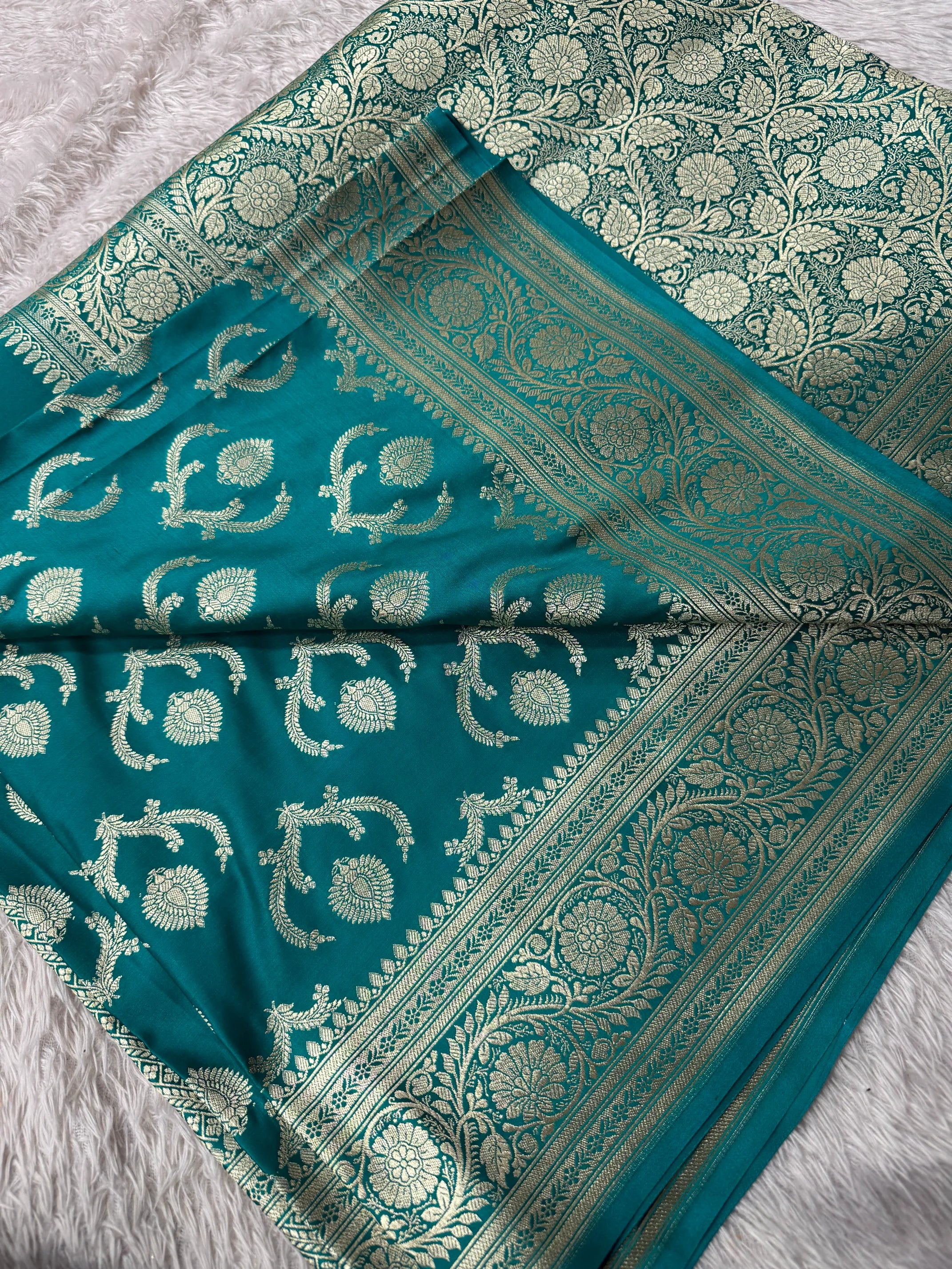 Premium Satin Silk Bridal Banarasi Saree