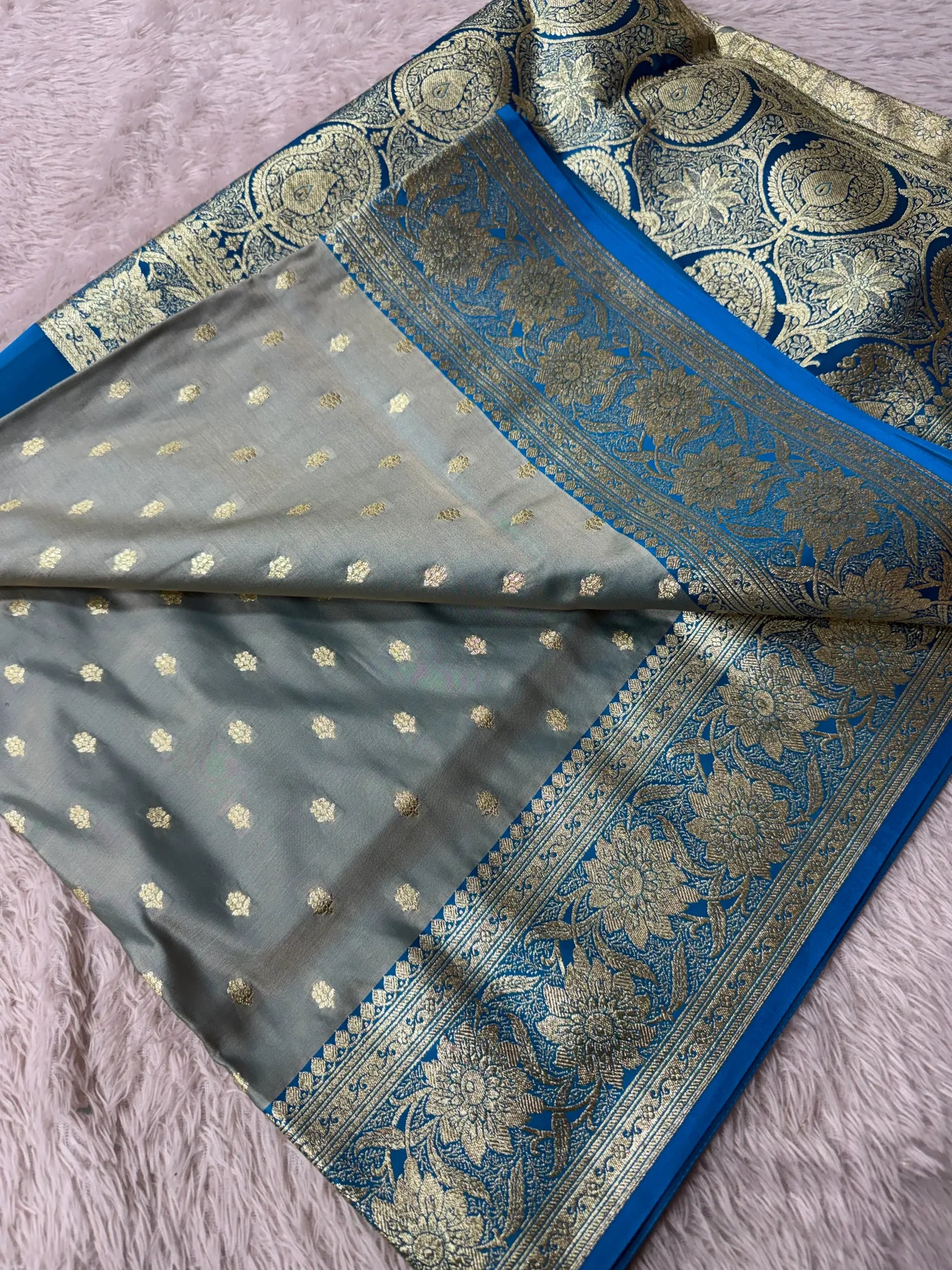 Premium Satin Silk Bridal Banarasi Saree
