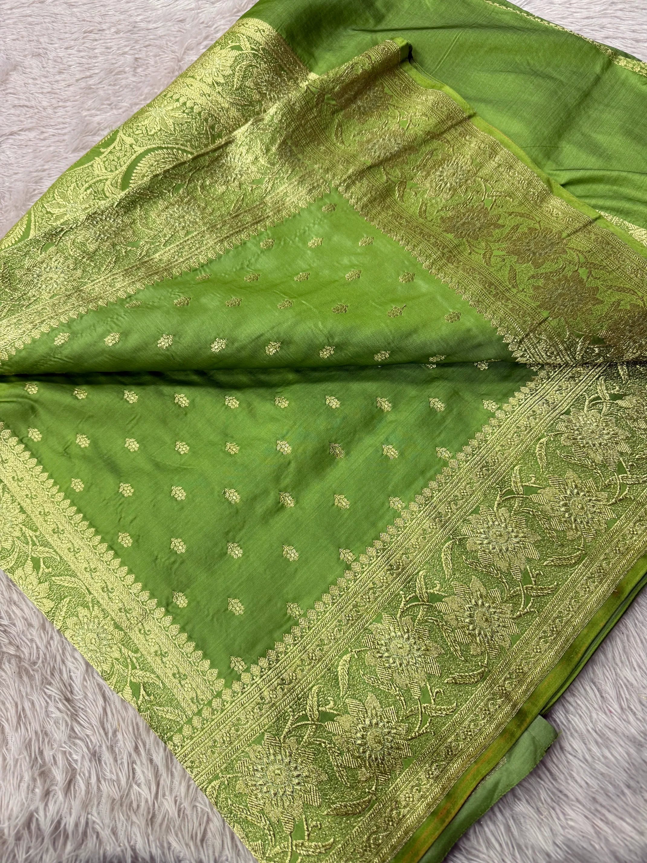 Premium Satin Silk Bridal Banarasi Saree