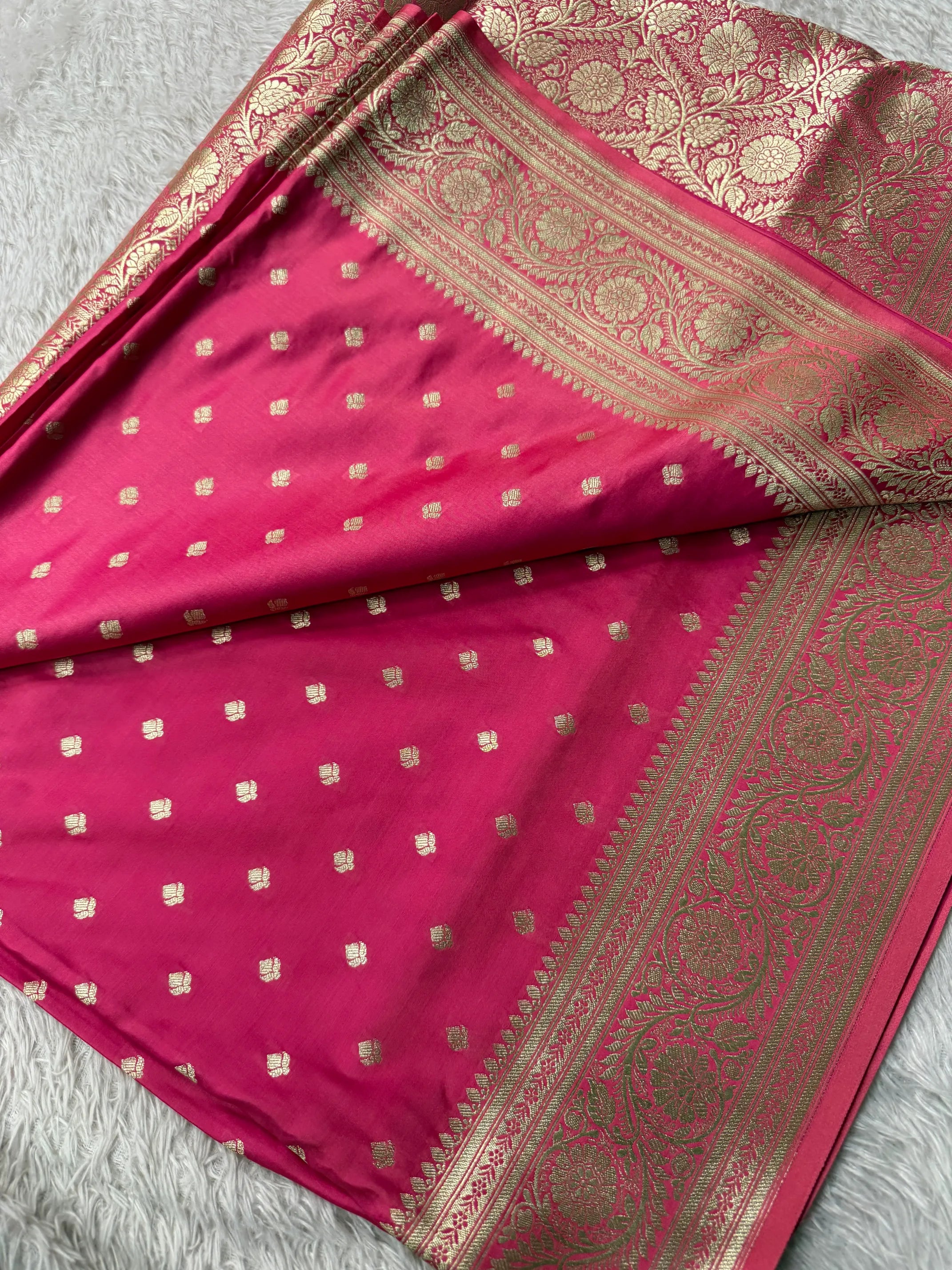Premium Satin Silk Bridal Banarasi Saree