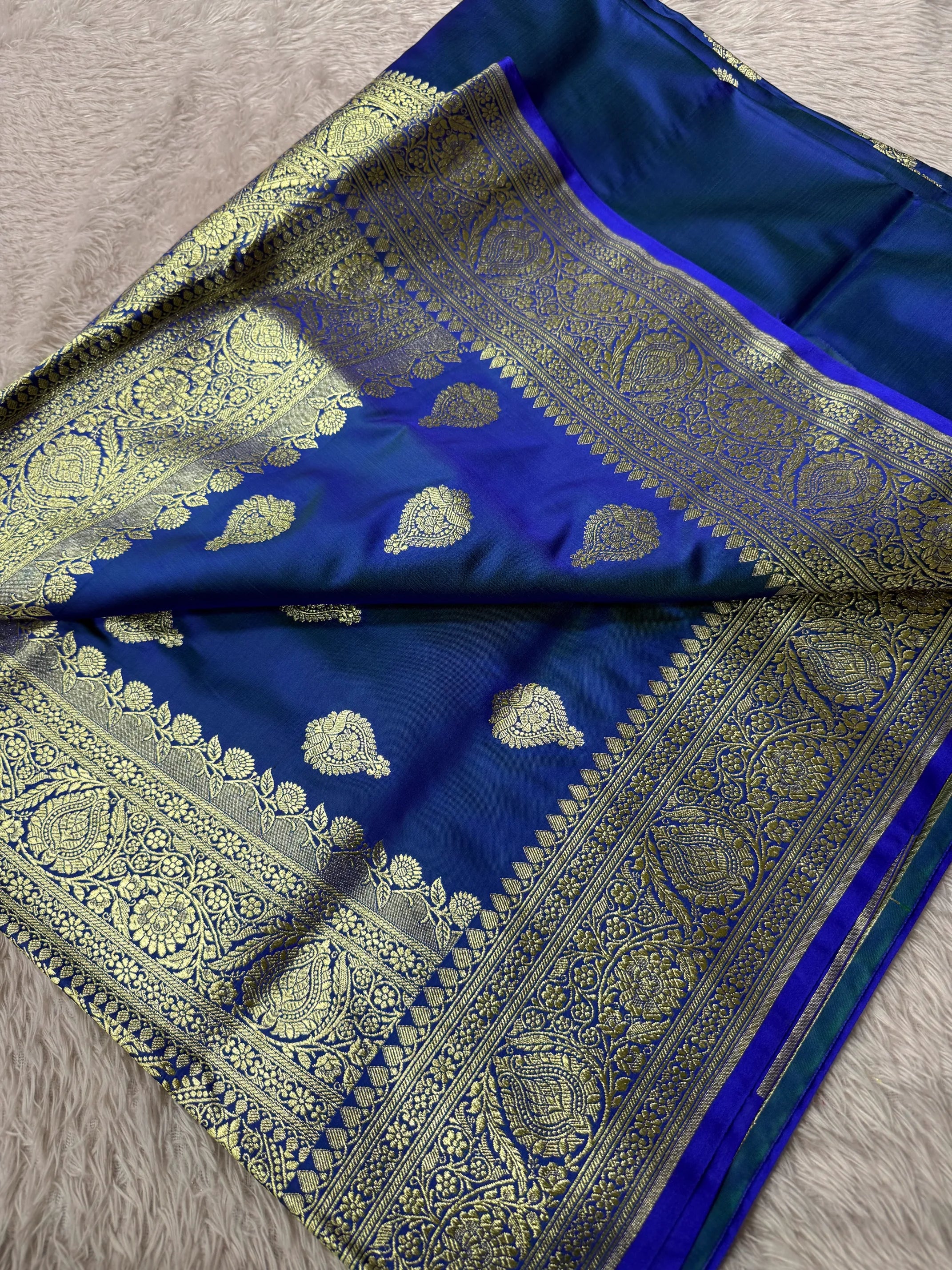 Premium Satin Silk Bridal Banarasi Saree