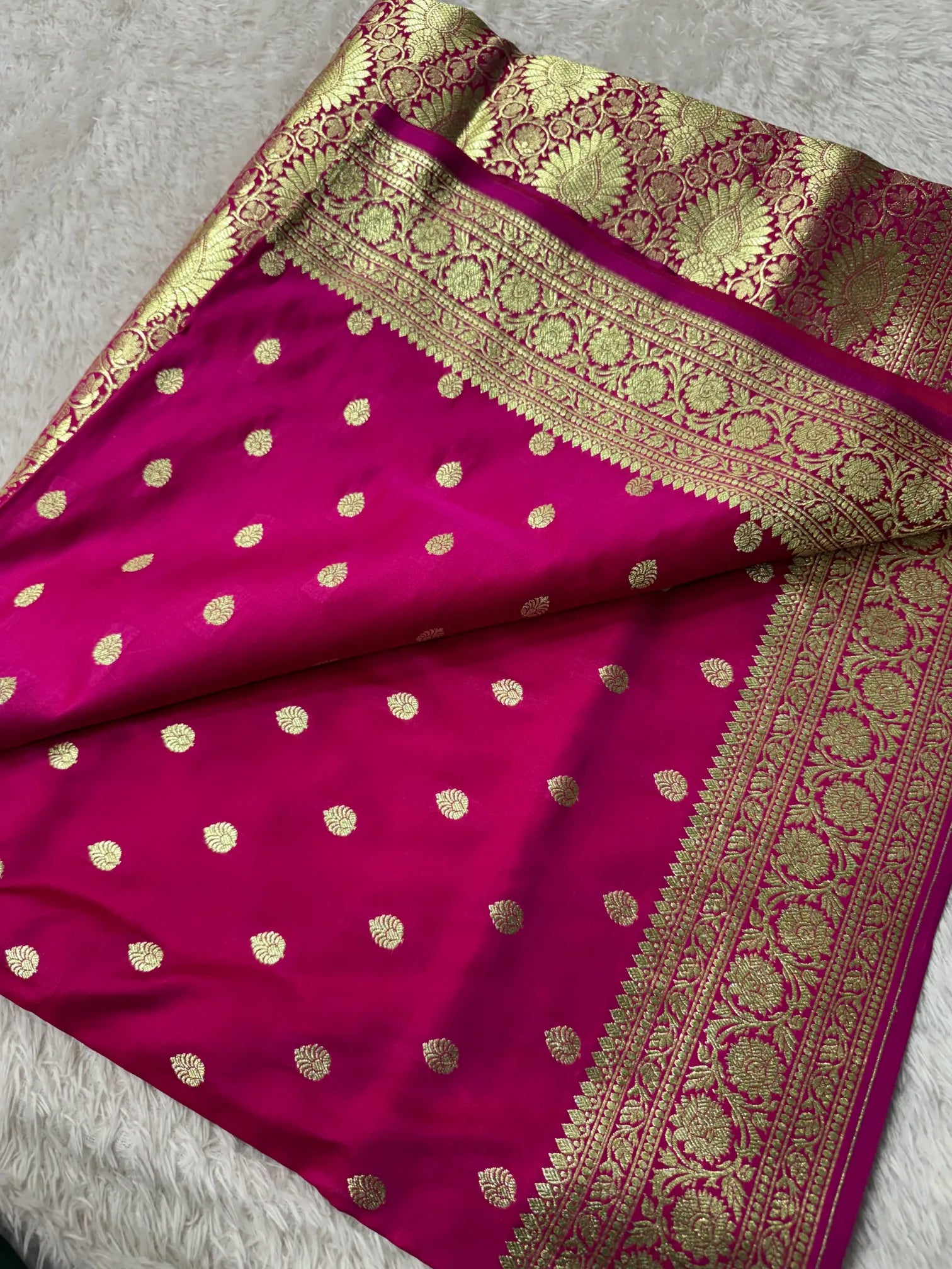 Premium Satin Silk Bridal Banarasi Saree
