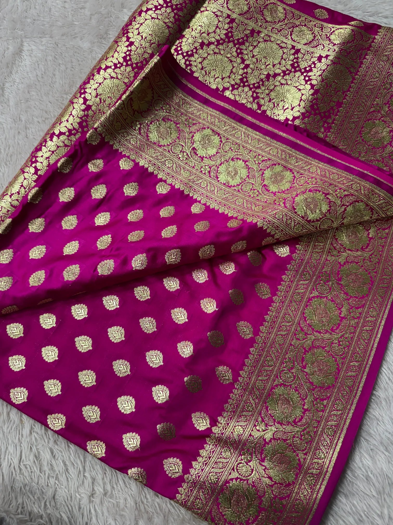 Premium Satin Silk Bridal Banarasi Saree