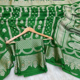 Pretty Exclusive Shades in Chinia Silk Banarasi Saree