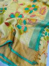 Pure Matka Silk Hand Dyed Banarasi Saree 