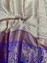 Purple Kanjeevaram Tissue Silk Meenakari Banarasi Saree