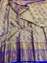 Purple Kanjeevaram Tissue Silk Meenakari Banarasi Saree