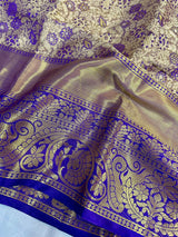 Purple Kanjeevaram Tissue Silk Meenakari Banarasi Saree