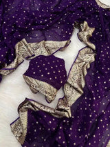 Purple Color Viscose Georgette Saree