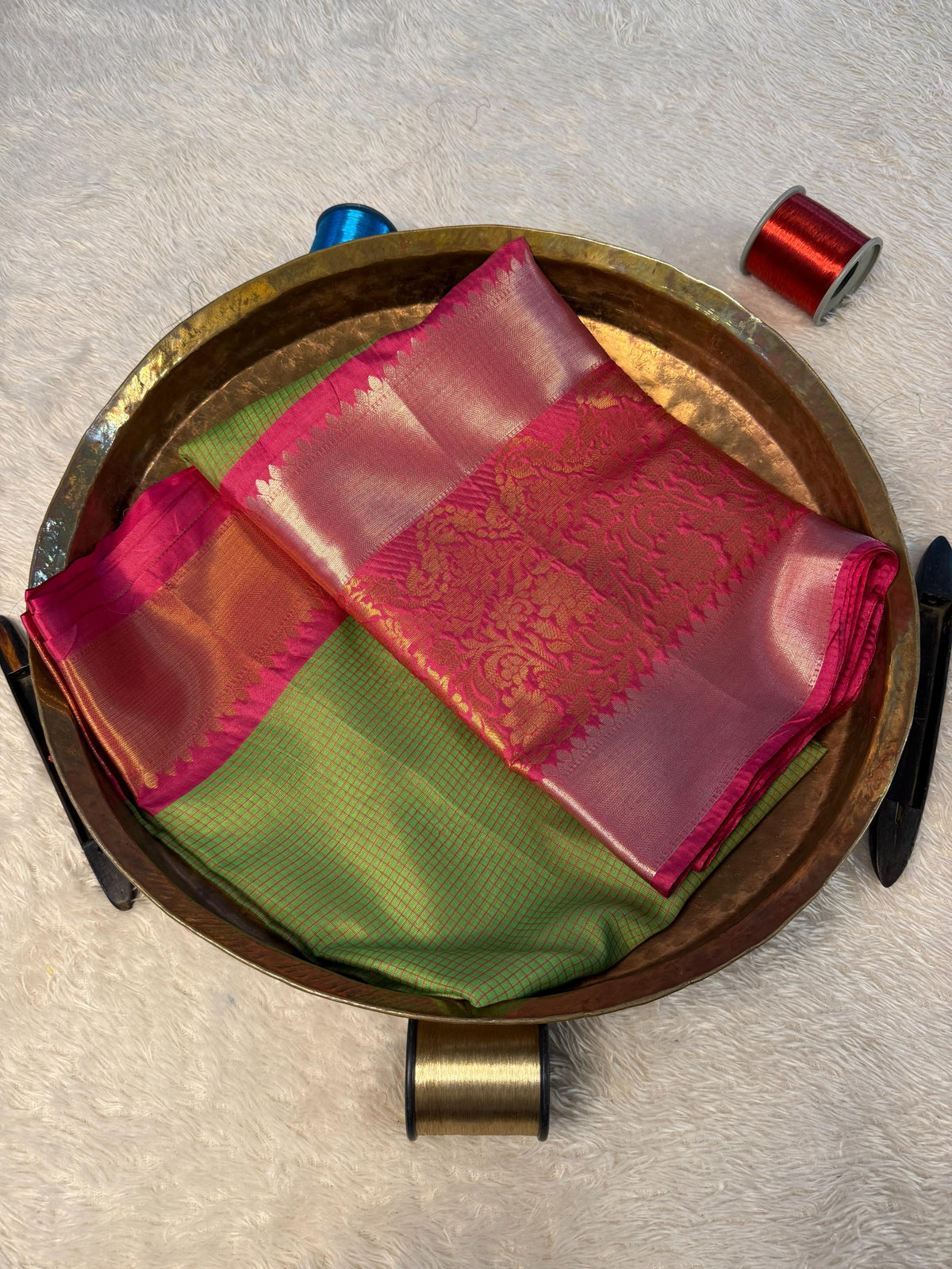 Eccentric zari weave Softsilk Banarasi Saree