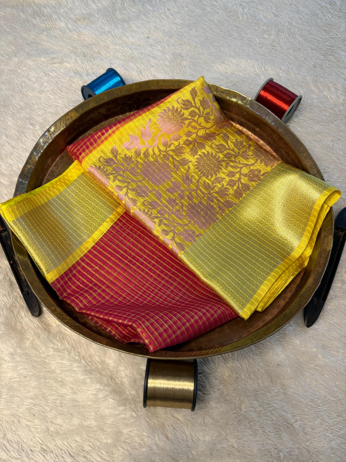 Eccentric zari weave Softsilk Banarasi Saree
