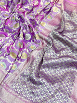 Rangkat Handbrush Dyed Munga Silk Banarasi Saree