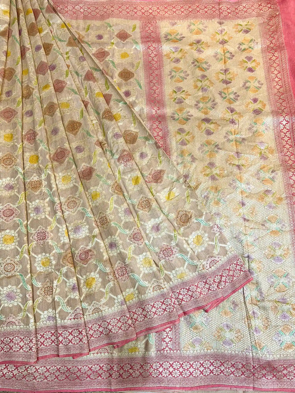 Rangkat Handbrush Dyed Pure Munga Silk Saree