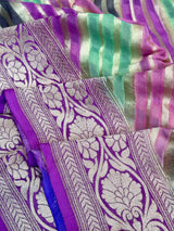 Rangkat Light Purple Khaddi Georgette Banarasi saree
