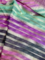 Rangkat Light Purple Khaddi Georgette Banarasi saree