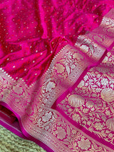 Rani Pink Mashru Silk Banarasi Saree