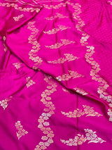 Rani Pink Premium Mashru Katan Banarasi Saree