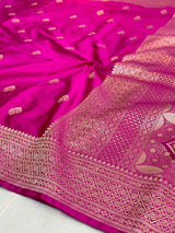 Rani Pink Premium Mashru Katan Saree