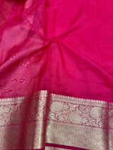 Rani Pink Shade Organza Silk Designer Saree