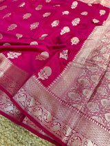 Rani Pink Chiniya Silk Traditional Banarasi Saree