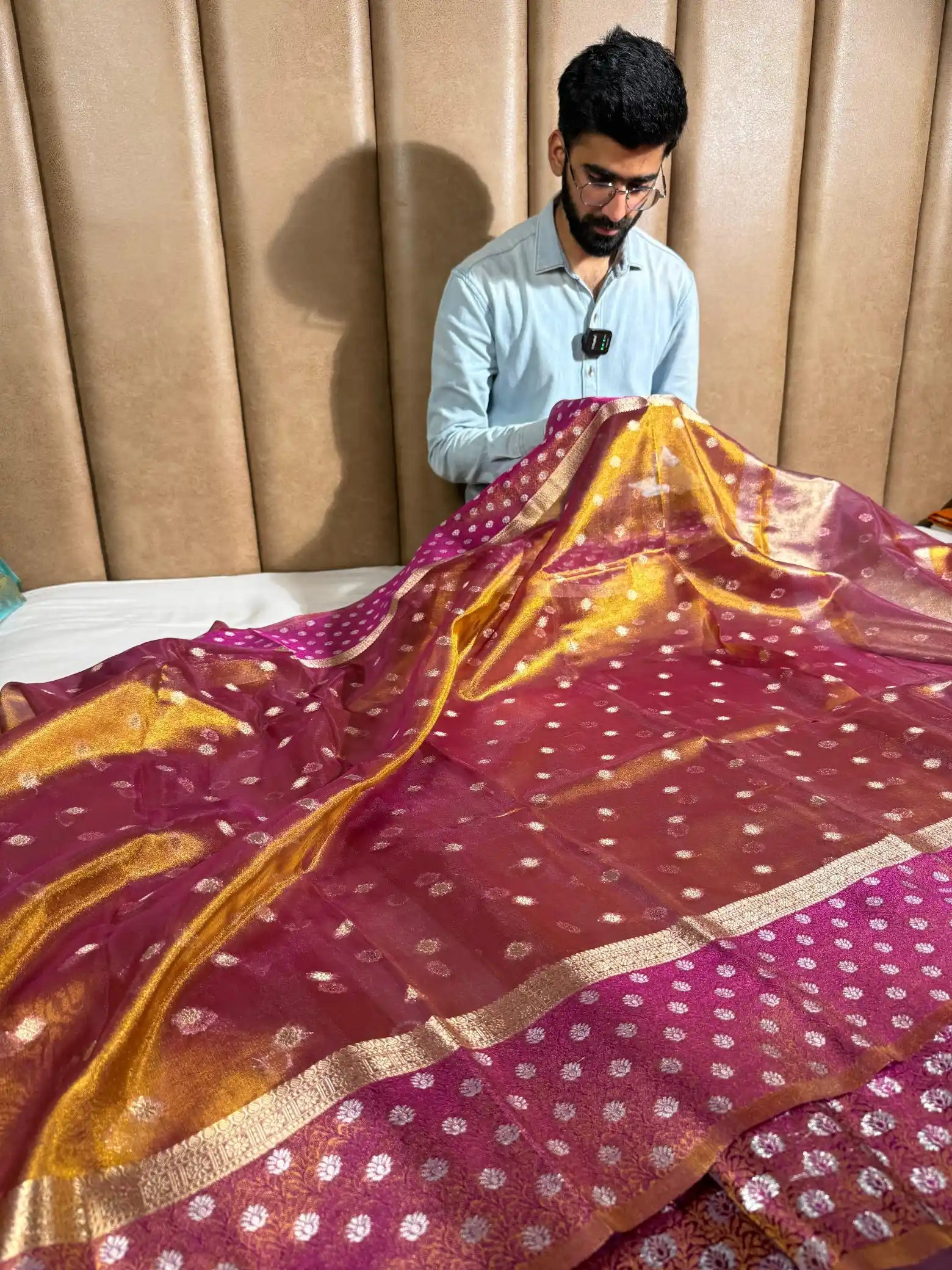 Rare Rusted Tissue Silk Heritage Weave Banarasi Saree