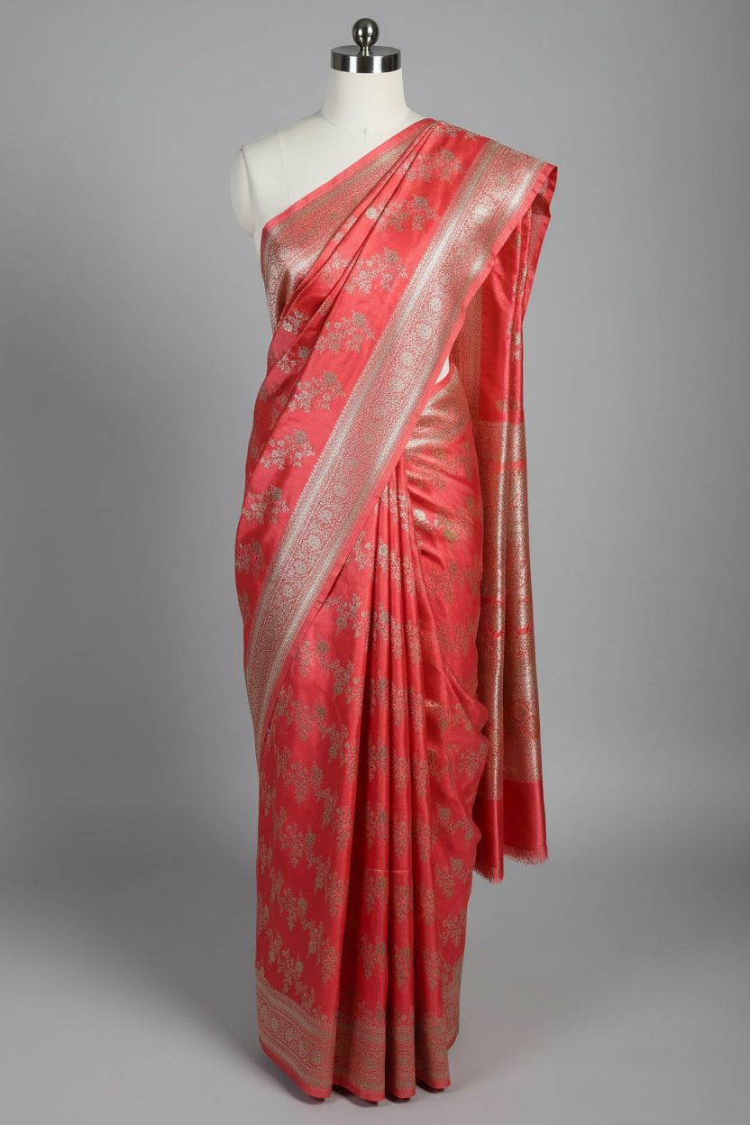 Rare Shade Premium Mashru Katan Silk Saree