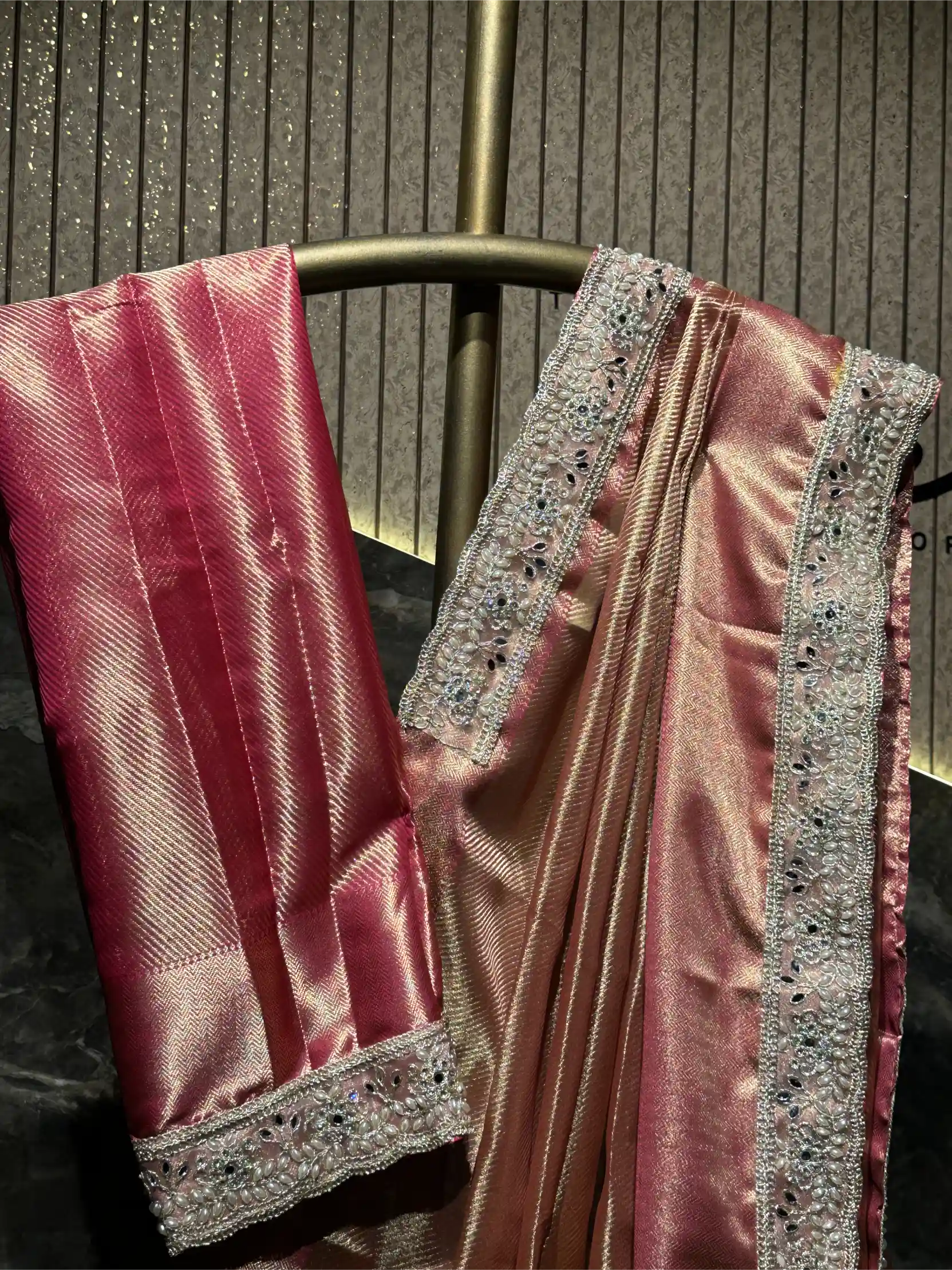 Ready To Wear Bridal Kanjivaram Tissue Silk  Designer Lace Work Banarasi Saree