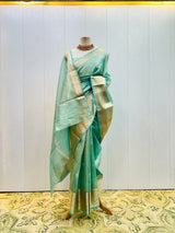 Ready To Wear Jahnvi Ma'am Inspired Tissue Saree