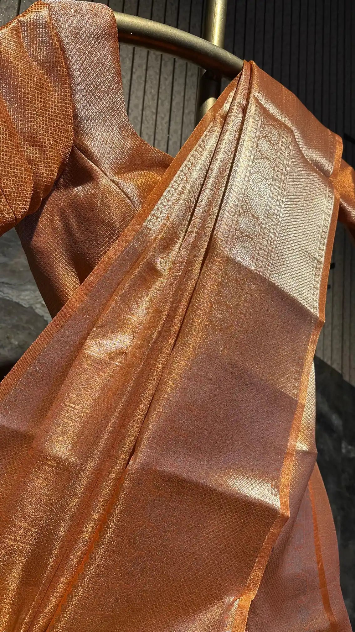 Ready To Wear Kanjivaram Brocade Tissue Saree