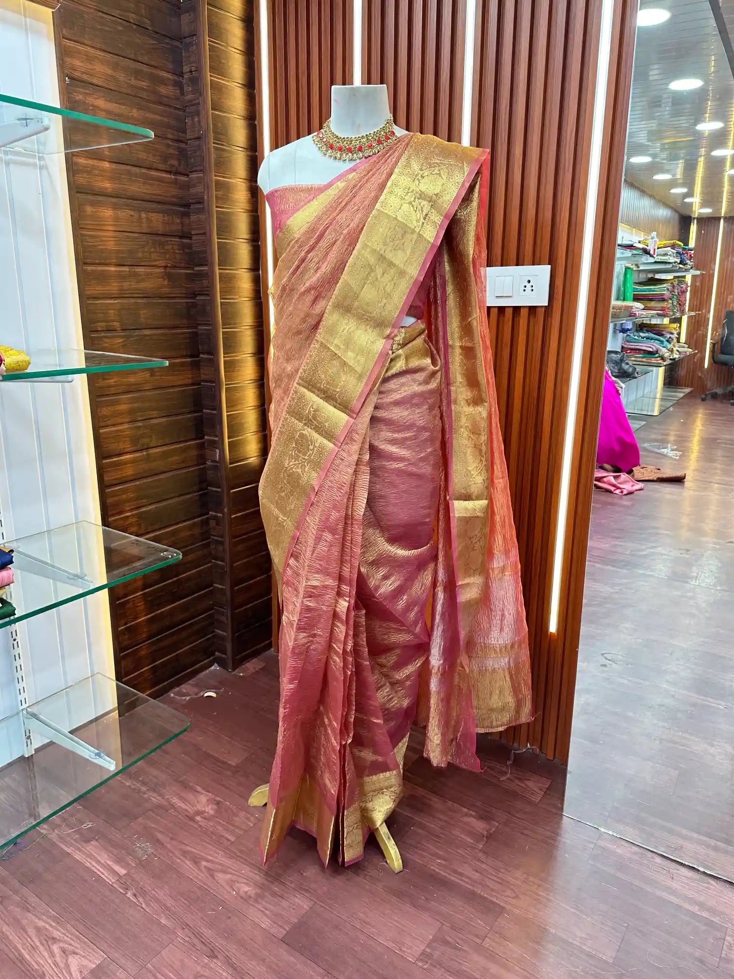 Ready to Wear Crush Tissue Saree