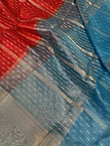 Red Rich Kora Organza Silk Sona Rupa Saree