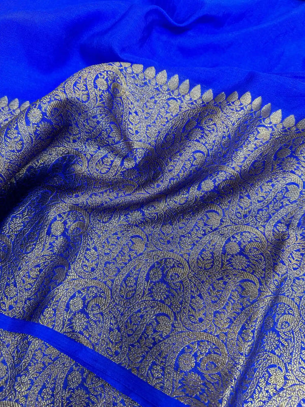 Royal Blue Warm Silk Banarasi Saree