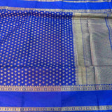 Royal Blue Warm Silk Zari Woven Buti Banarasi Saree