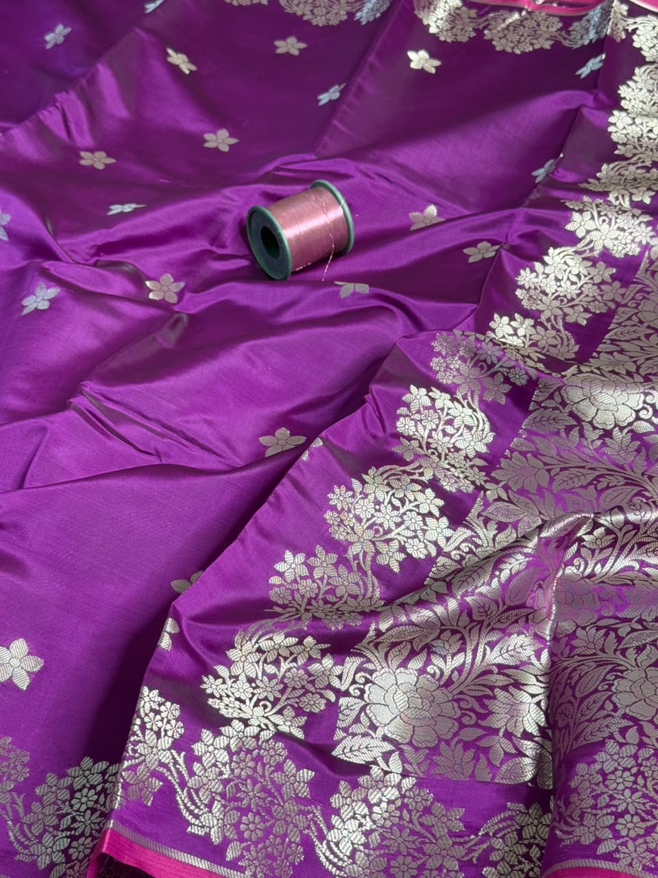 Purple Softsilk Heritage Banarasi Saree