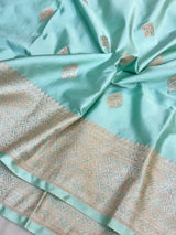 Sea Green Premium Mashru Katan Saree 