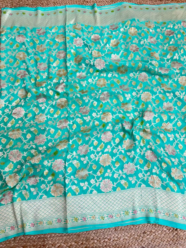 Sea_Green_Handbrudh_Khaddi_Georgette_Banarasi_Saree