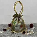 Silver Shade Banarasi Potli Bags