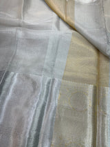 Silver Kota Tissue Silk Zari Banarasi Saree