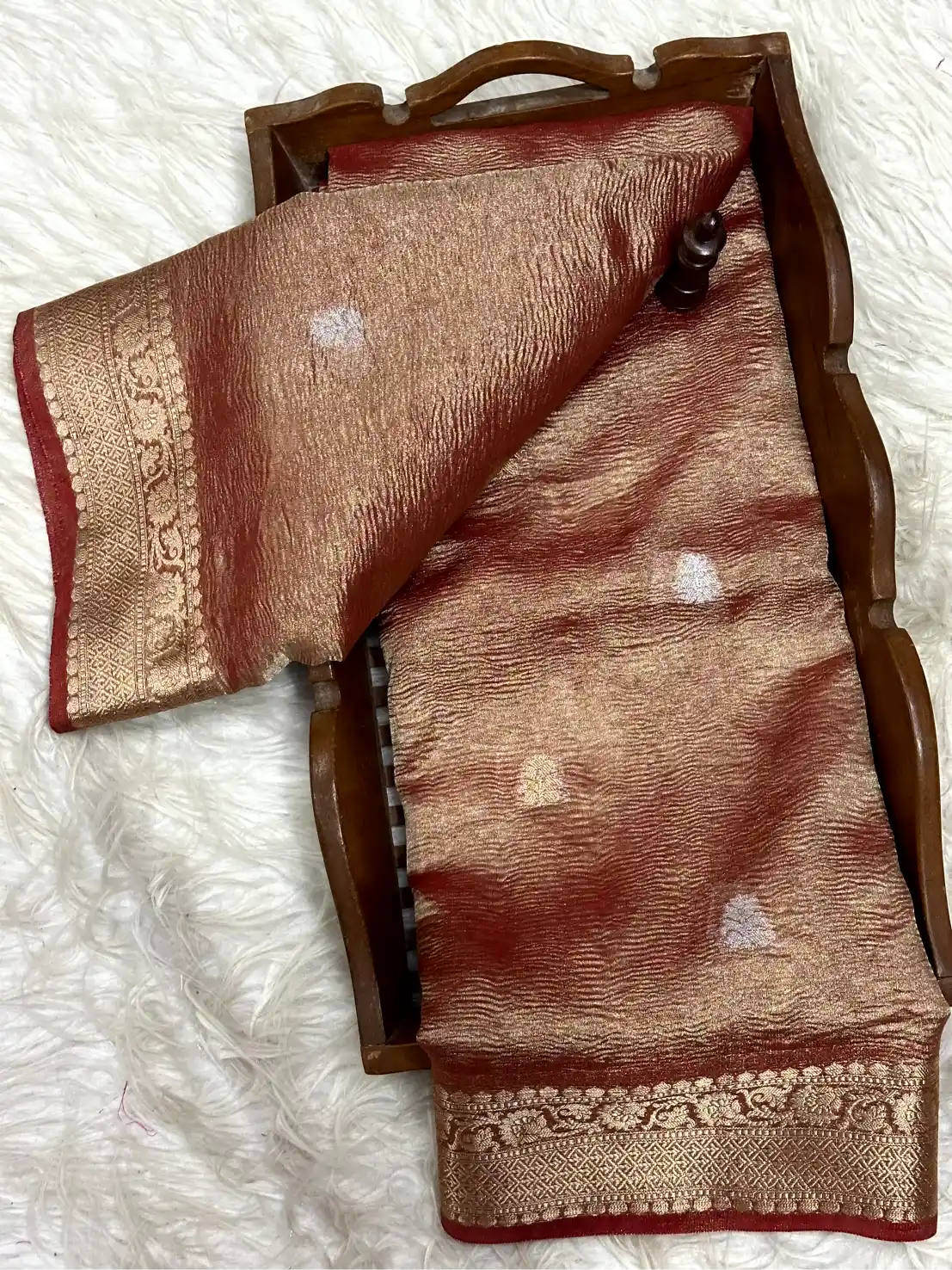 Soft Tissue Traditional Jacquard Banarasi Saree