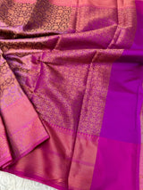 Soft Tissue Silk Flora Embossed Banarasi Saree